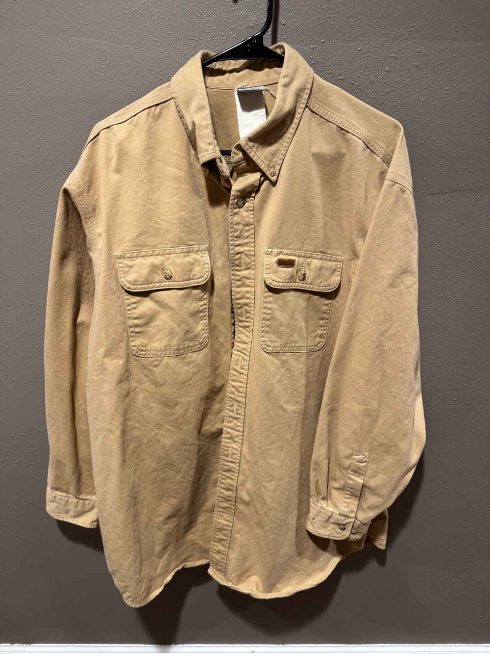 Vintage Men’s Carhartt Khaki Shirt Jacket